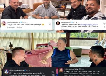 Prefeito Wladimir, vice-prefeito, Frederico Paes, e o ex-governador Garotinho declaram apoio à pré-candidatura de Thiiago Virgílio