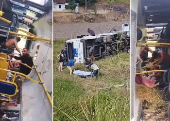 Moradores denunciam falta de manutenção após tombamento de micro-ônibus deixar 26 feridos em Campos
