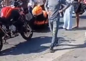 Colisão entre moto e bicicleta deixa motociclista e ciclista feridas na Avenida 28 de Março