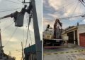Acidente de carro derruba poste e deixa bairro da Lapa quase 10 horas sem energia em Campos