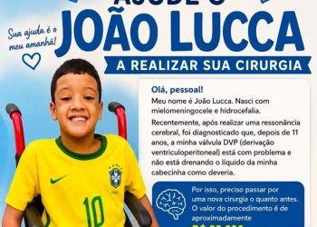 Mobilização solidária busca R$ 20 mil para cirurgia de emergência do pequeno João Lucca
