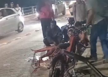 Campos: colisão na Ponte da Lapa deixa ciclista ferida